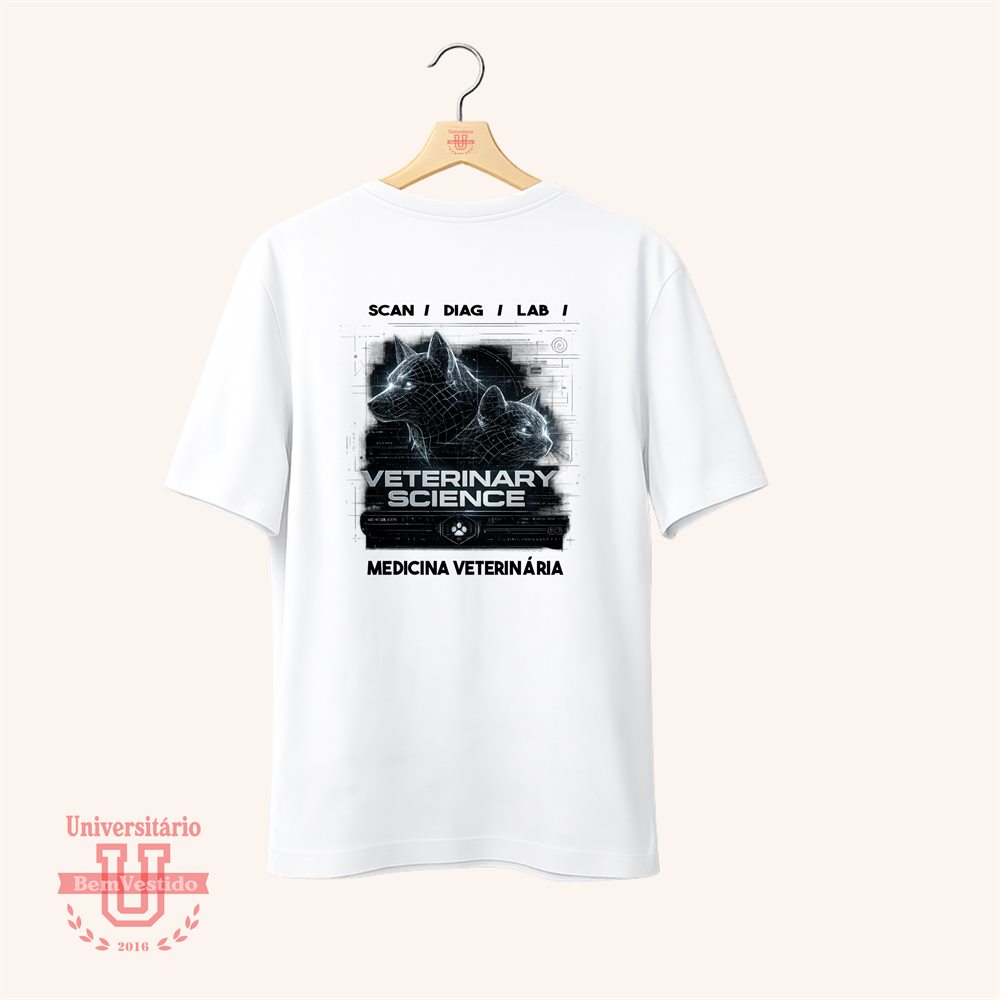 Camiseta Medicina Veterinária Branca