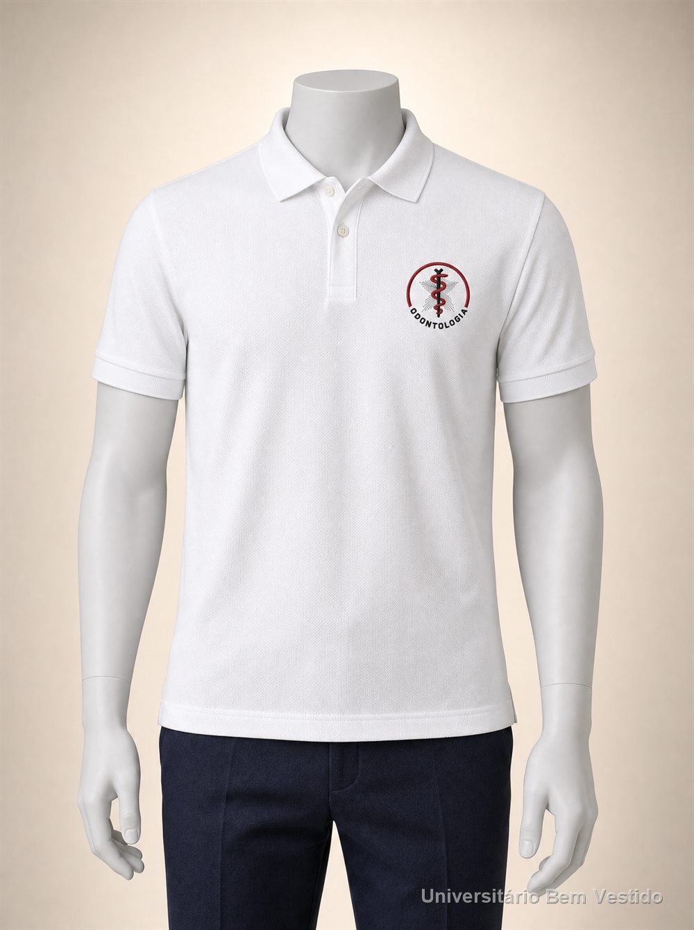 Polo Branca Odontologia — Emblema Redondo