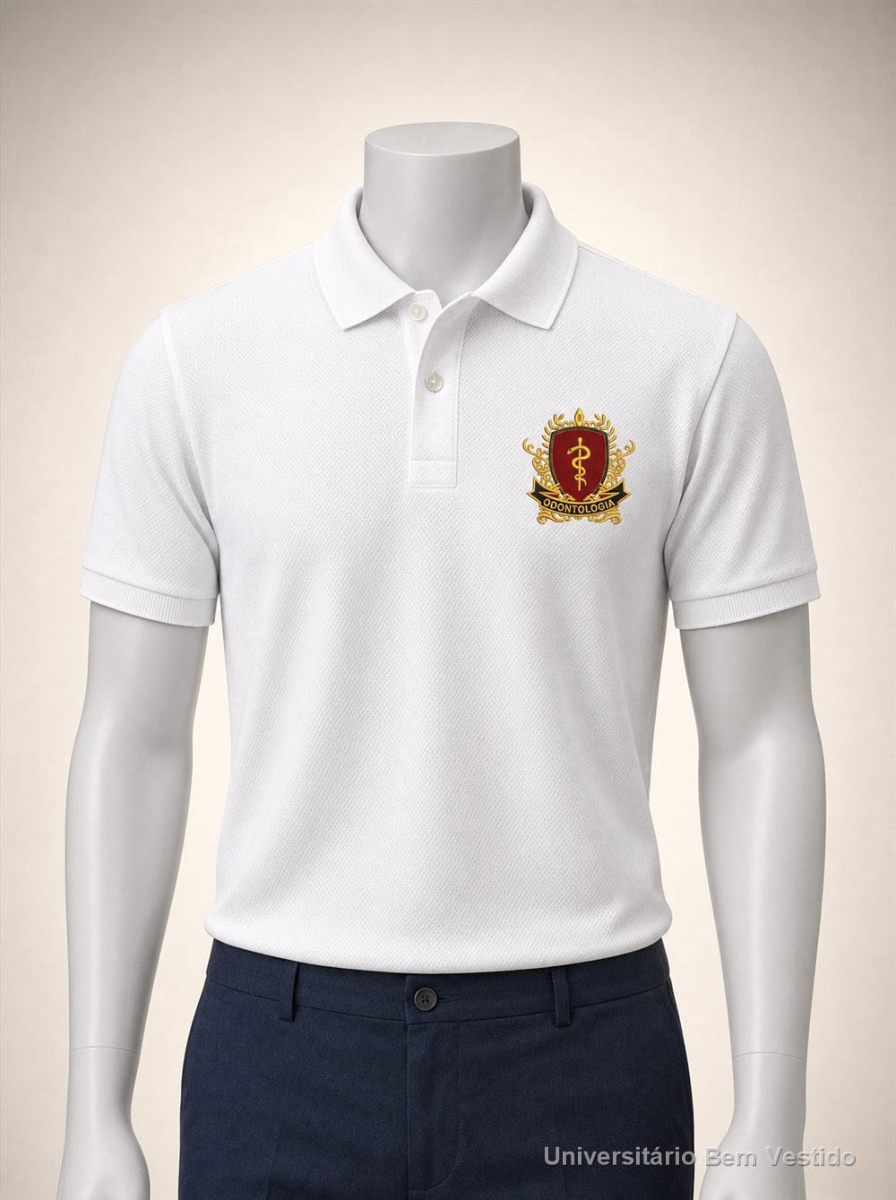 Polo Branca Odontologia — Escudo Vinho