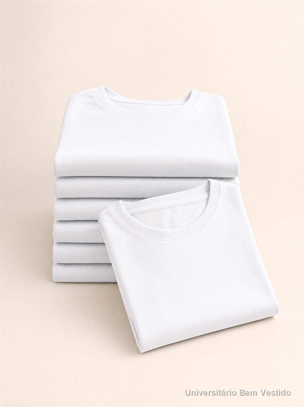 Kit 5 Camisetas Básicas Brancas