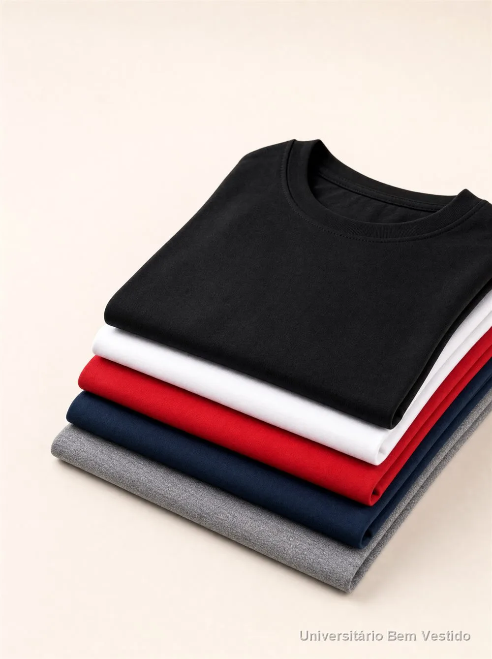 Monte seu Kit de 5 camisetas lisas